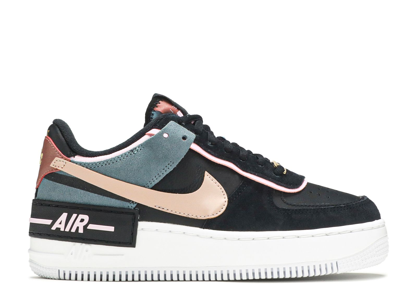 nike air force one shadow black and white