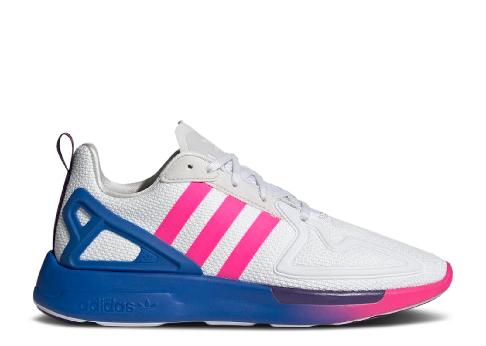 Wmns ZX 2K Flux Gradient Sole White Shock Pink Adidas FY0607 crystal white shock pink blue Flight Club