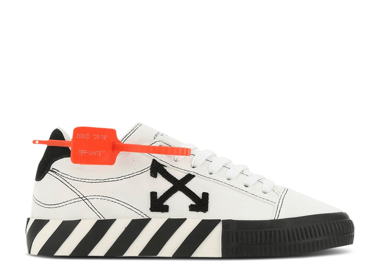 Off White Wmns Arrow Vulcanized Low White Black Off White OWIA216E20LEA001 0110 white black Flight Club