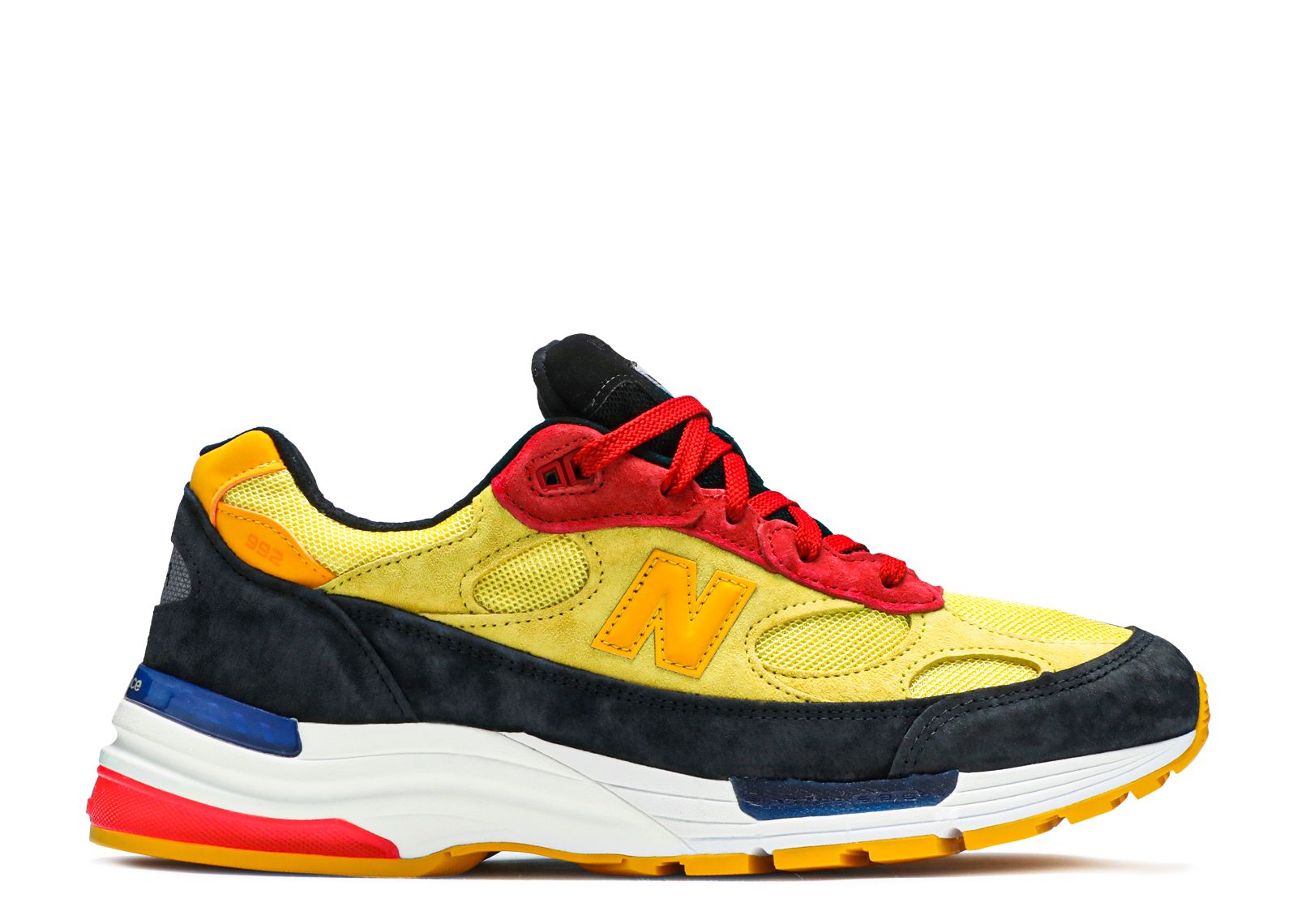 New Balance 992 in Yellow, Red, and Black