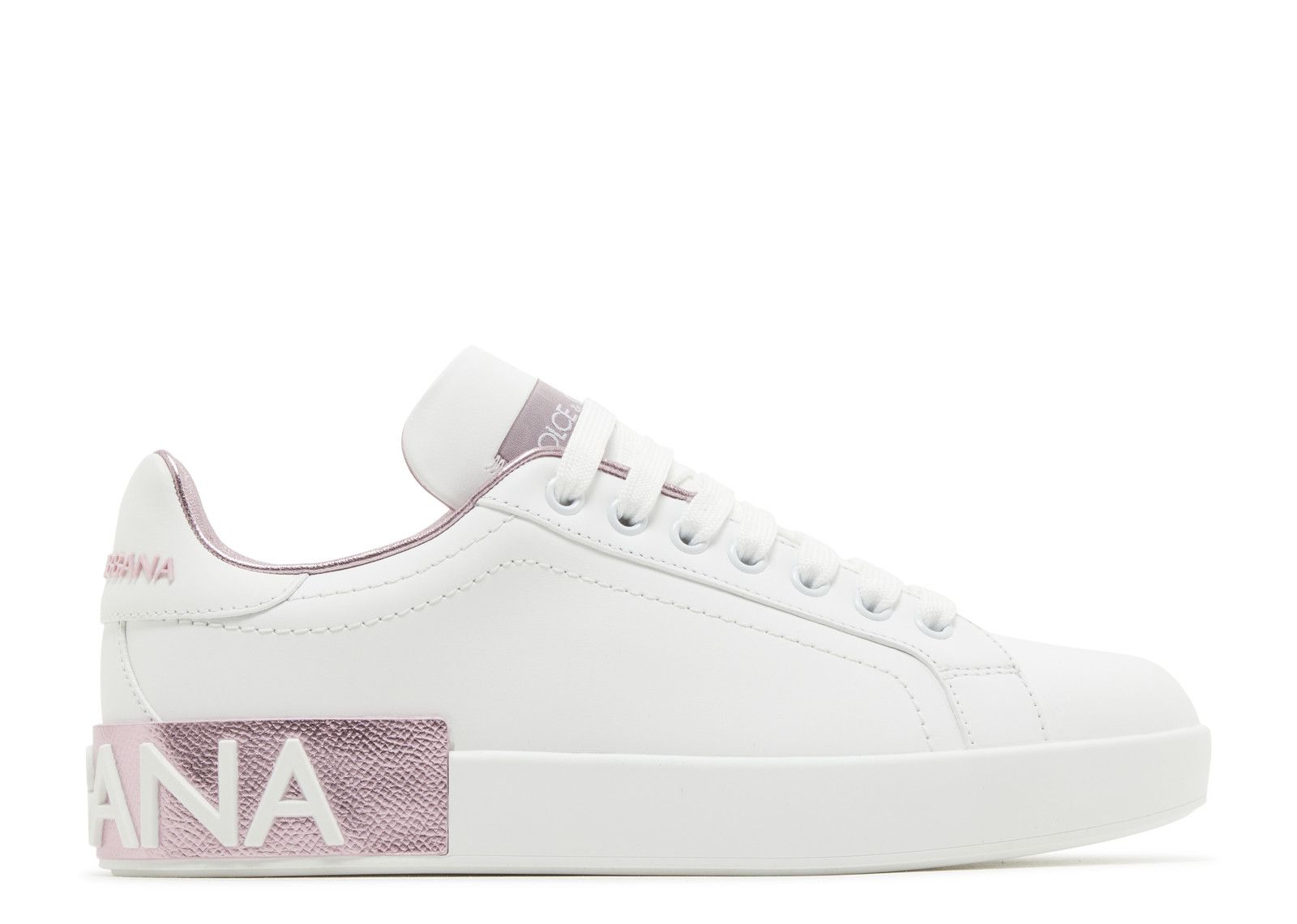スニーカー DOLCE & GABBANA Woman Sneakers Pink CK1544AX615 87587 Dolce & Gabbana Wmns Portofino 'White Pink' - Dolce