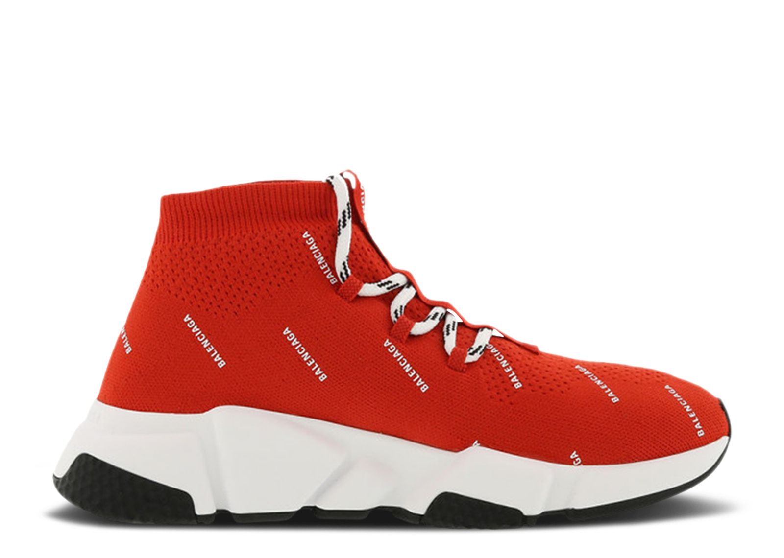 Balenciaga Speed Trainer Knit 'All Over Print - Red'