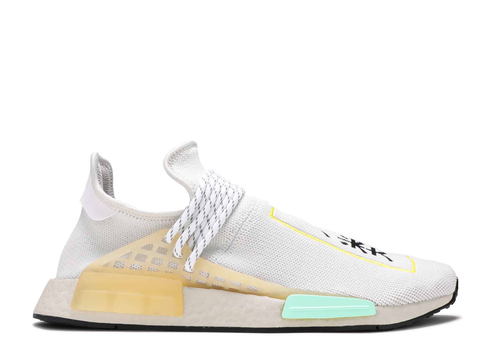 Adidas nmd yellow human race grey best sale