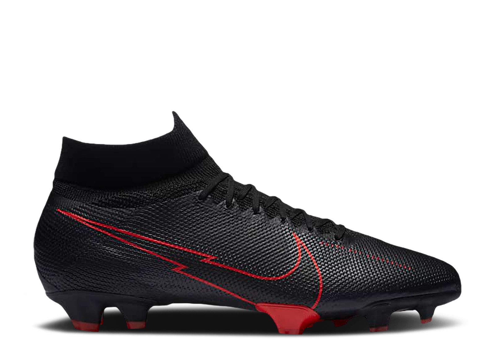 Nike mercurial superfly 7 pro fg soccer cleat - black/metallic silver/grey best sale