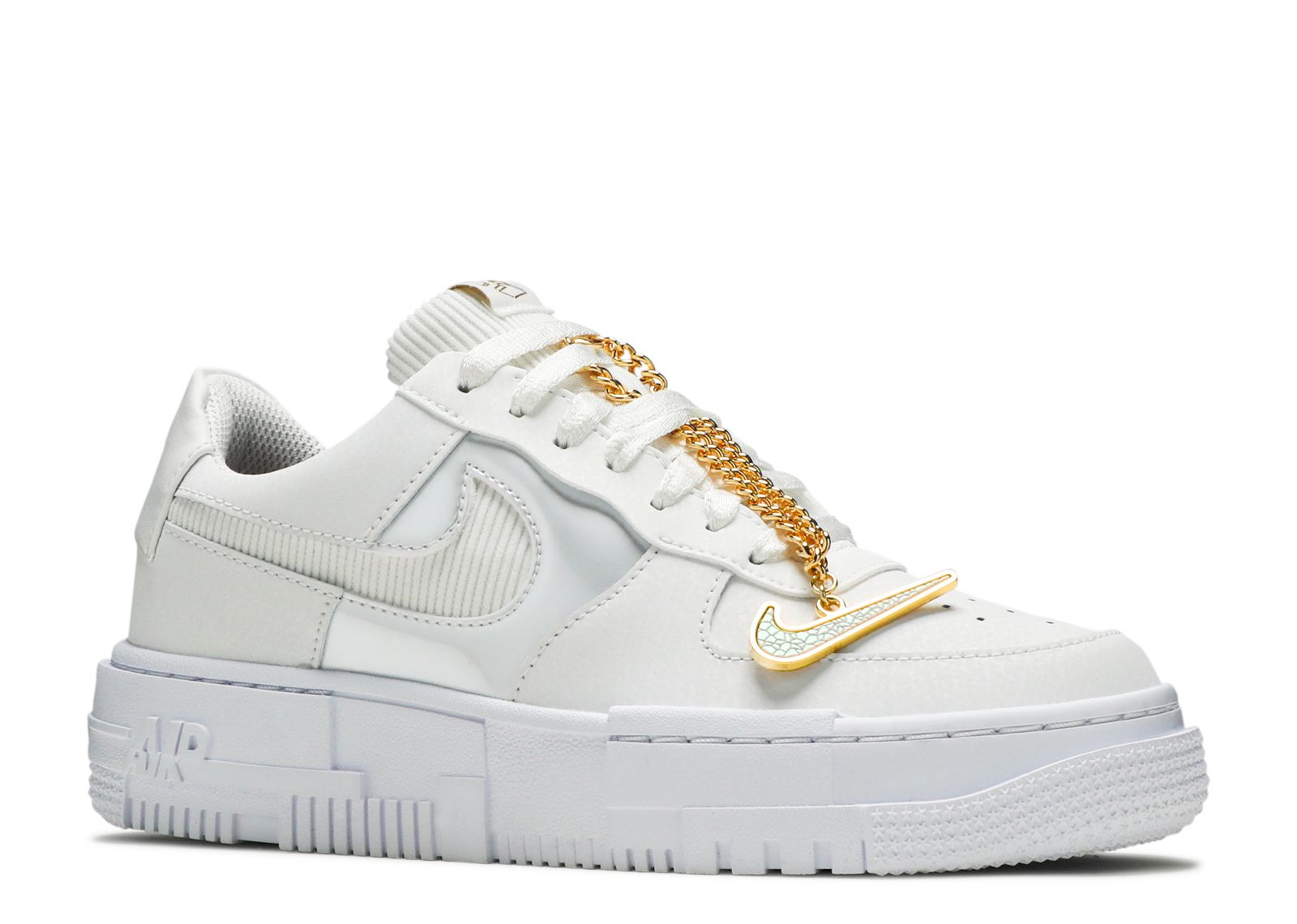 Buy > nike af1 pixel white gold chain > in stock