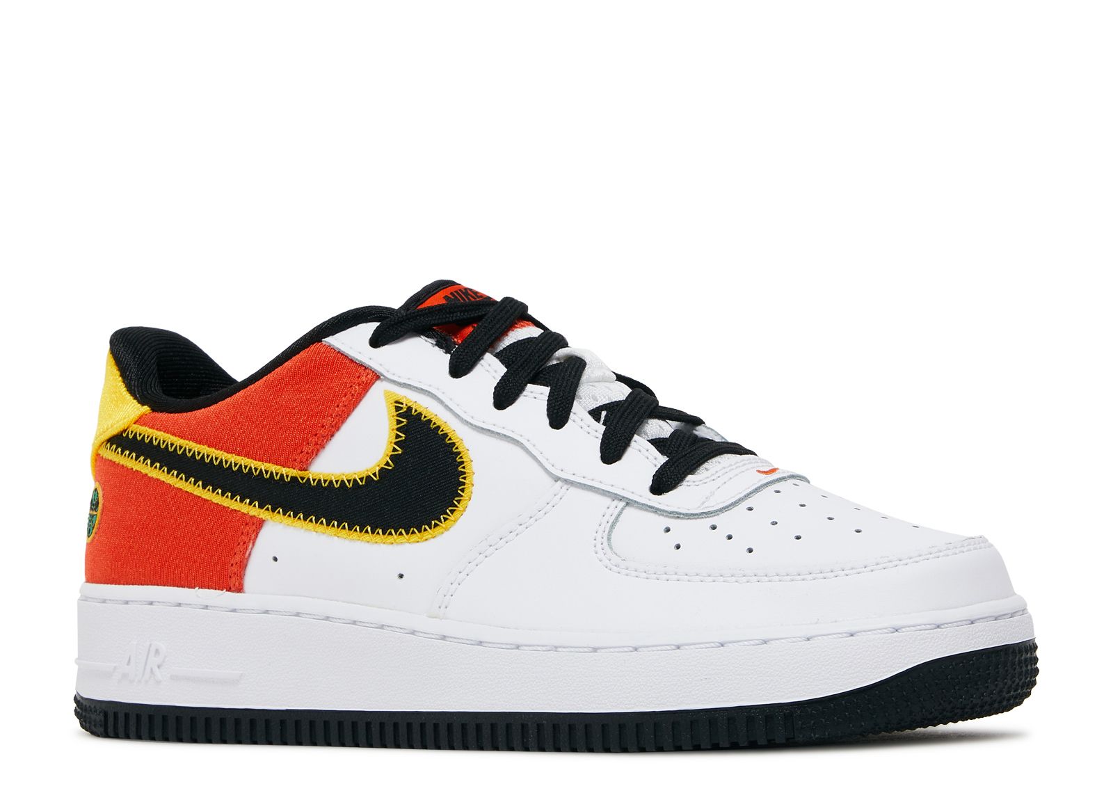 Nike air force 1 lv8 white black on sale orange