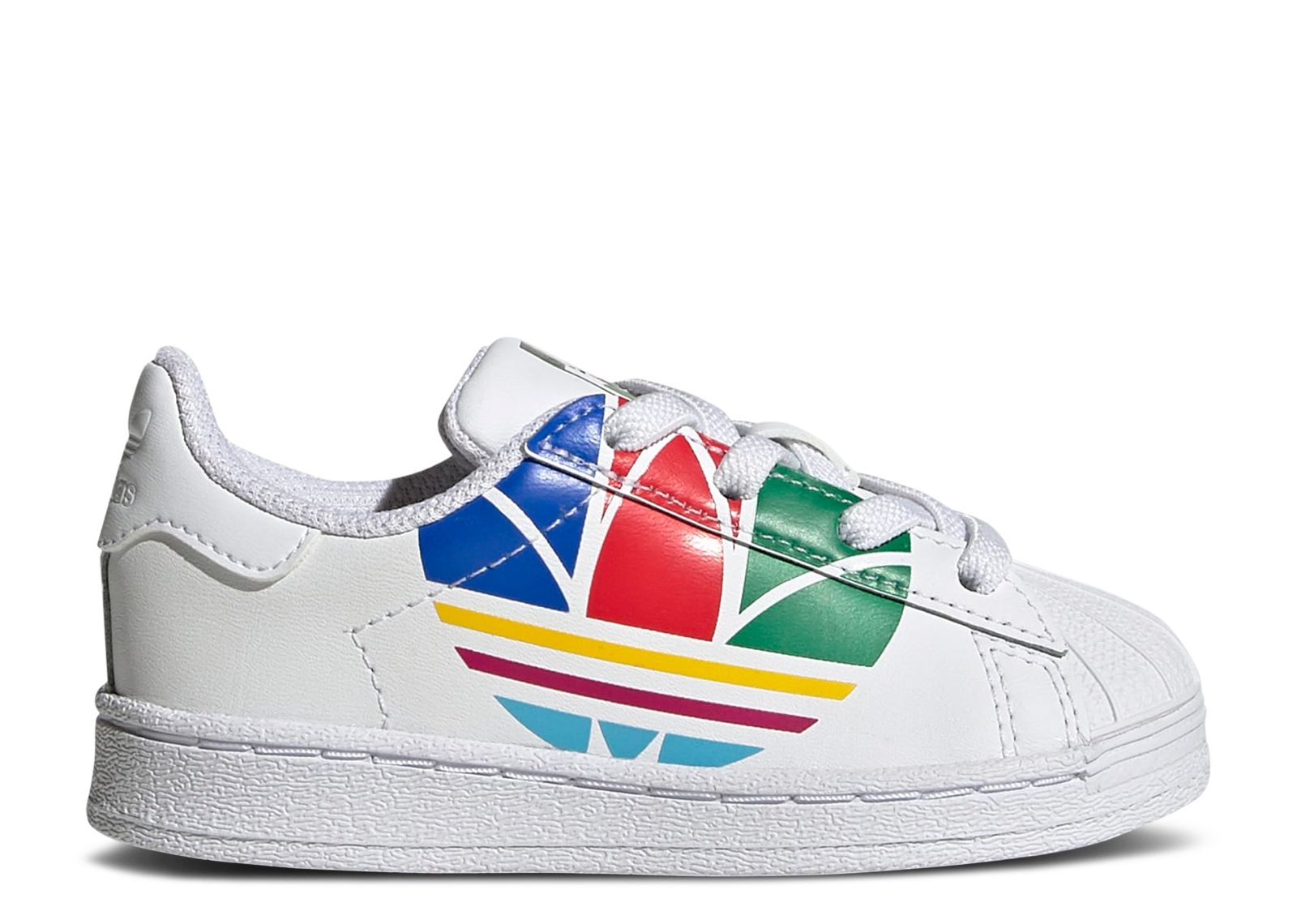 Superstar Pure K Colorful Trefoil Cloud White Adidas FW4017 cloud white red blue Flight Club