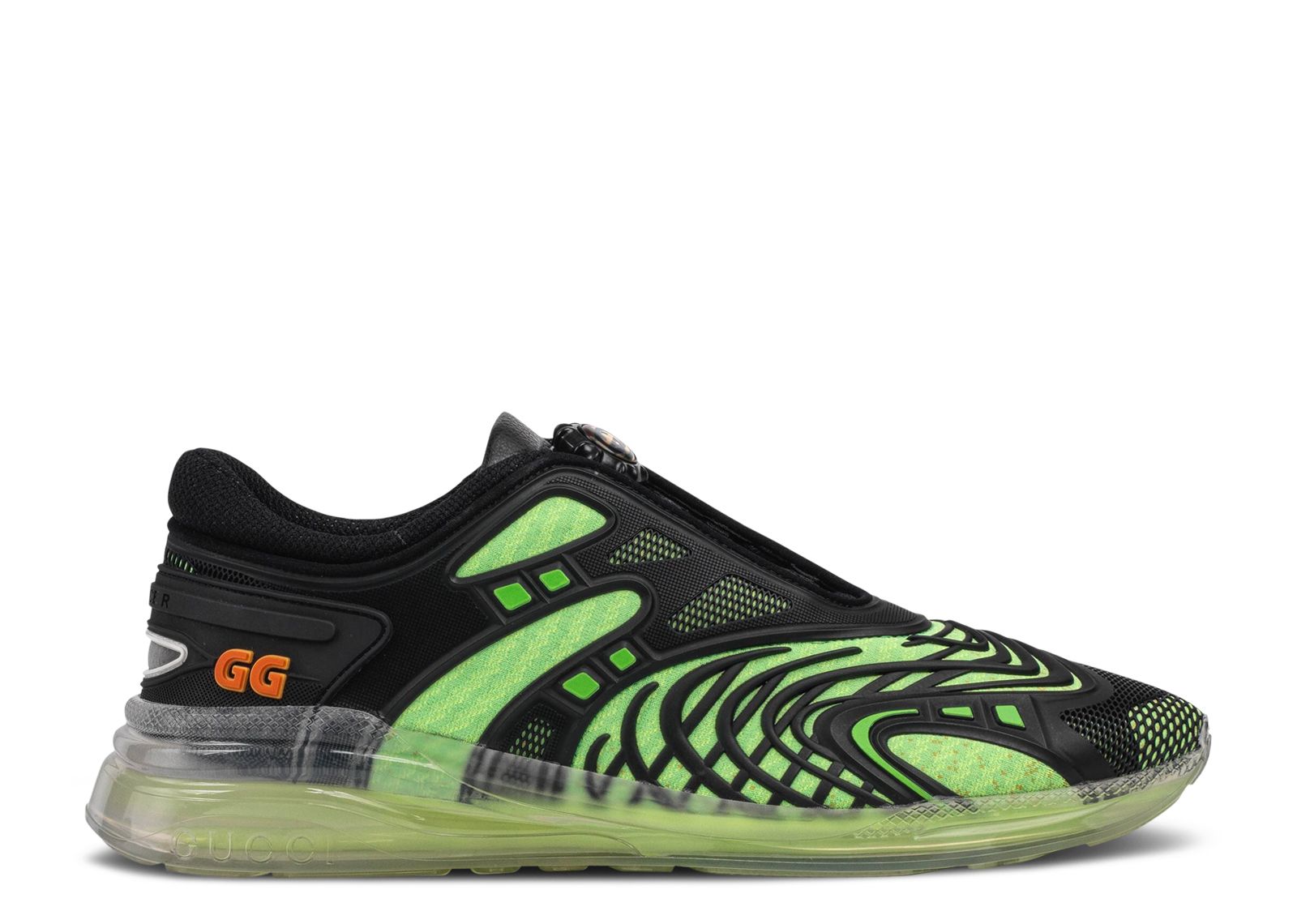 Gucci Ultrapace Black/Green Men 10 GUCCI Ultrapace R Sneakers -Black / Grey -Men main image 3