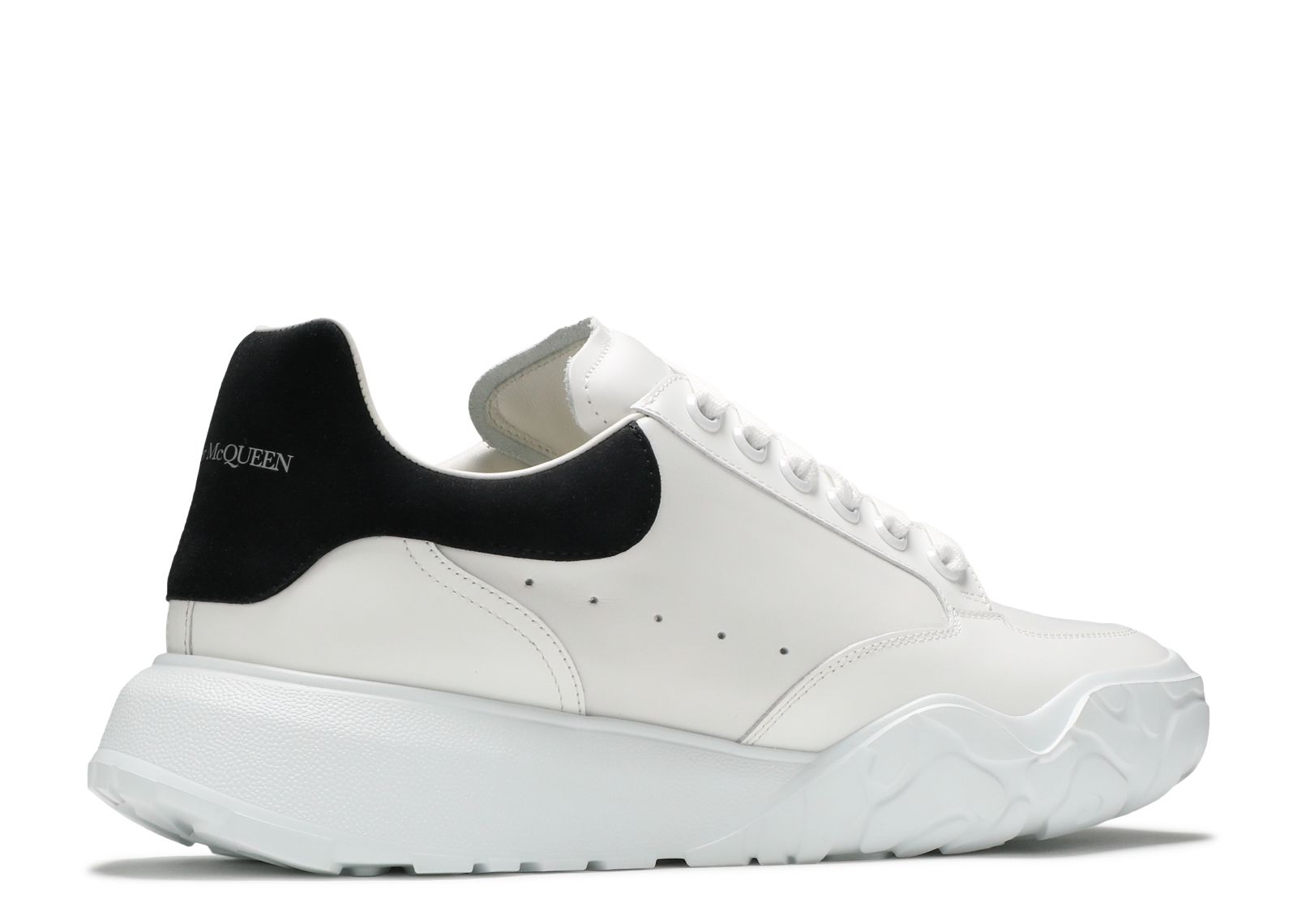 めい WMNS) Alexander McQueen Oversized Sneaker 'White Grey Velvet