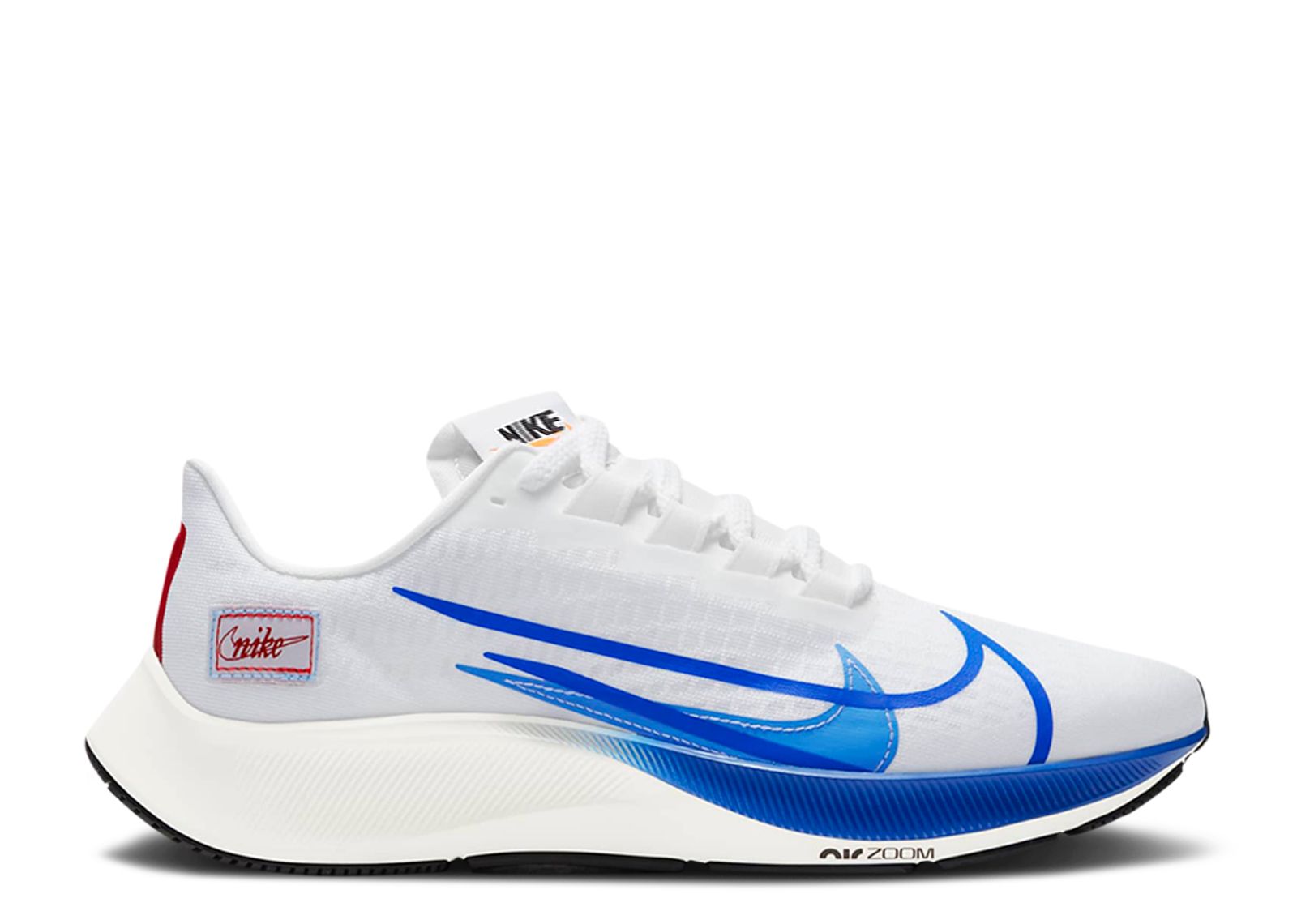 Nike pegasus blue and on sale white