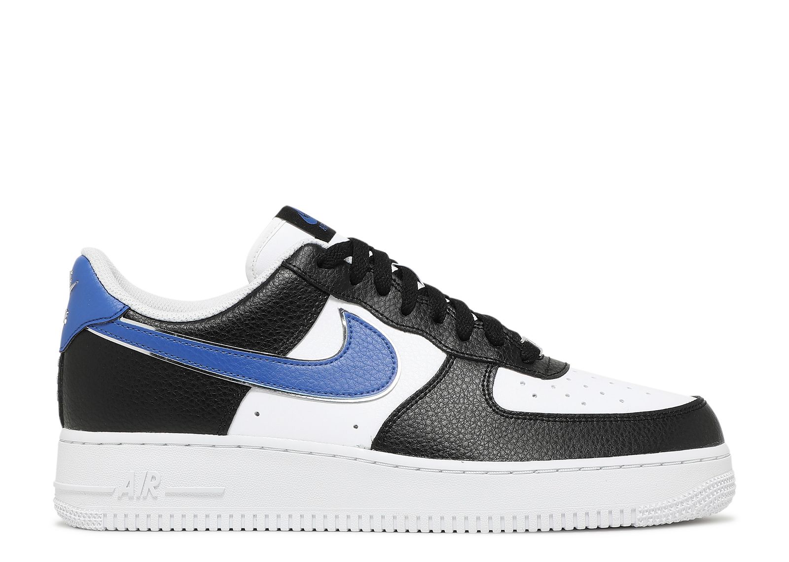 Air Force 1 07 LV8 Shooting Stars Nike DD9784 001 black white metallic silver game royal Flight Club