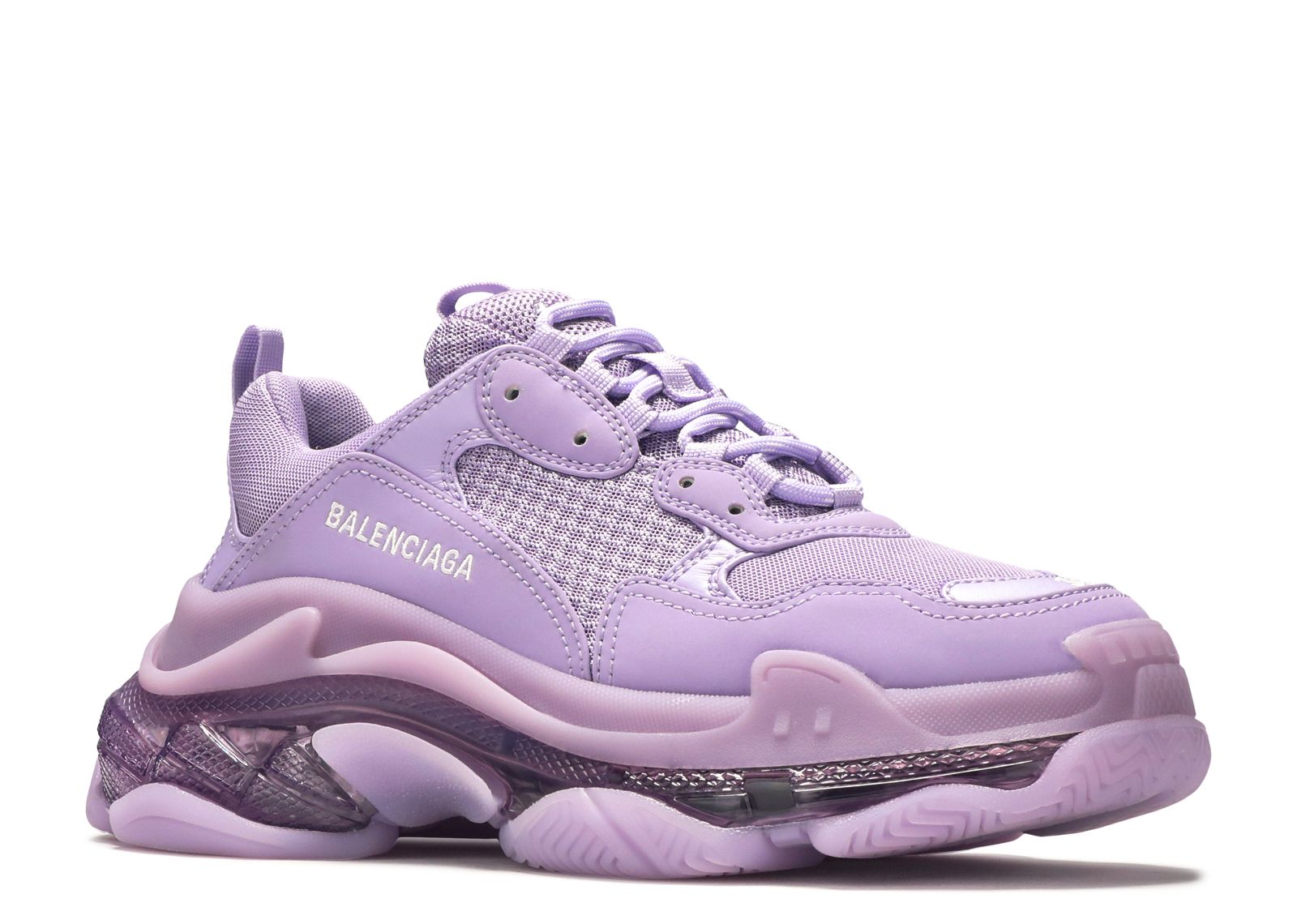 Balenciaga triple s white purple best sale