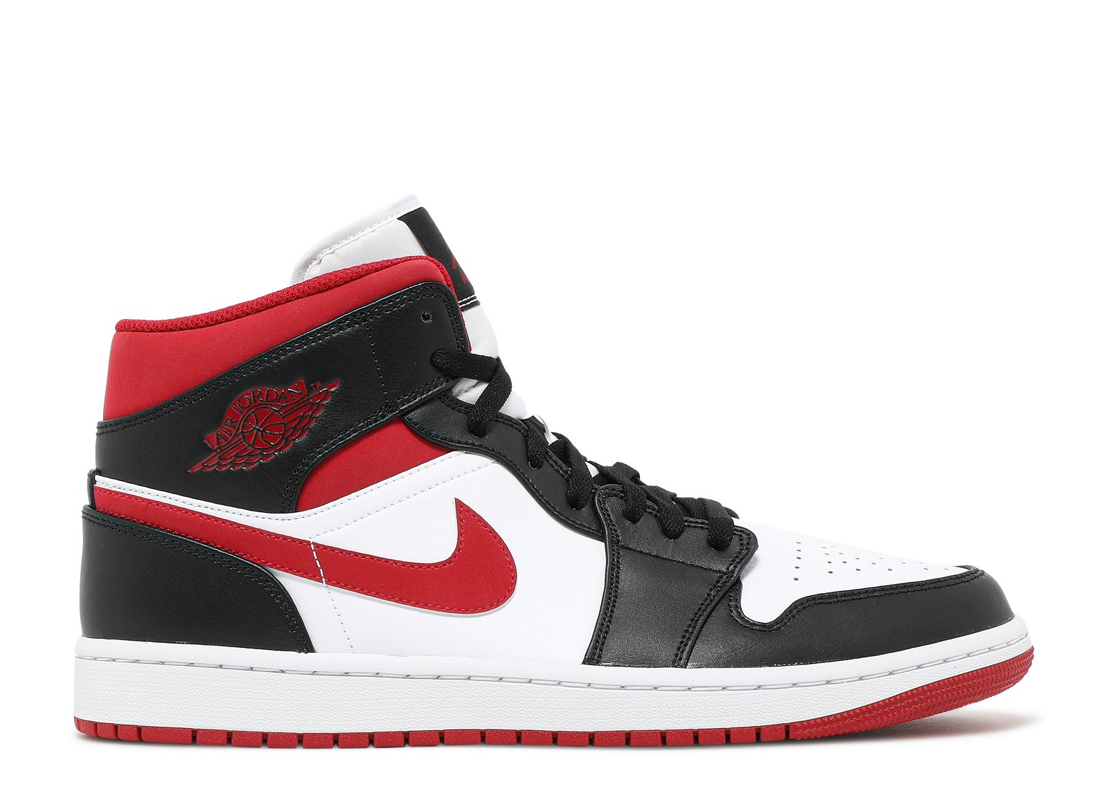 Jordan 1 Mid 'Black Gym Red' - Air Jordan - 554724 122 - white/gym red/black  | Flight Club