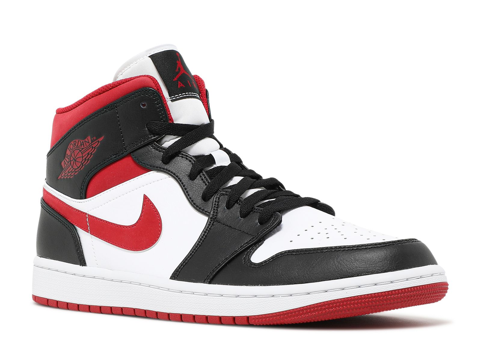 Air jordan 1 red hot sale and black and white