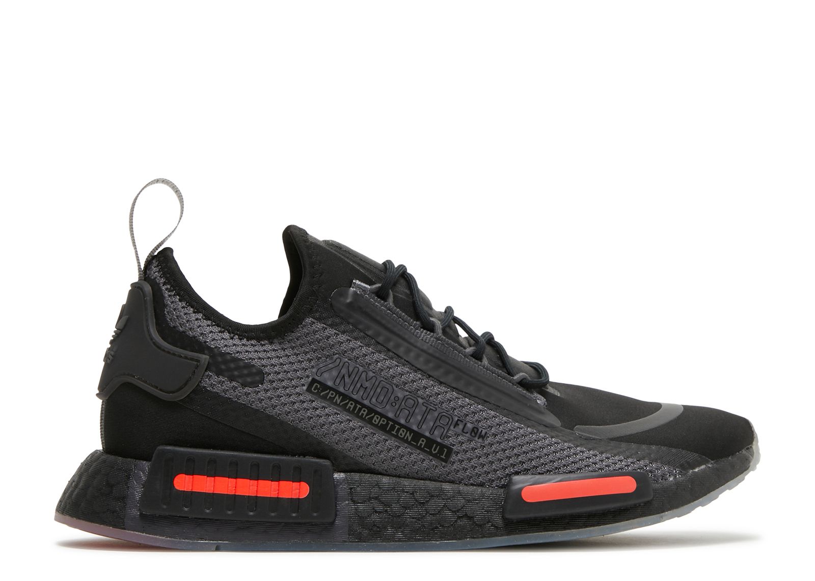 adidas nmd r1 black black solar red