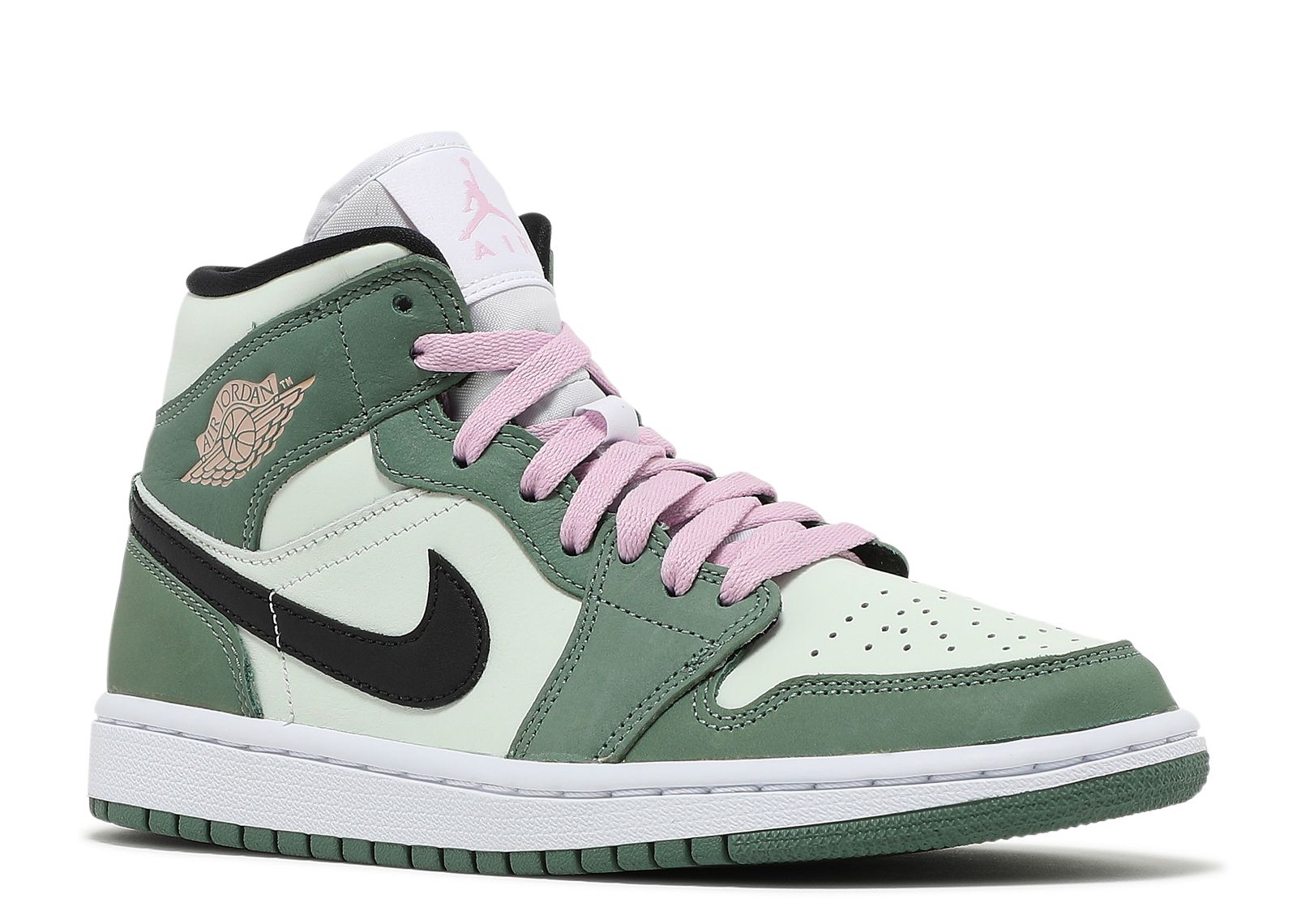 green and pink jordan 1 mid