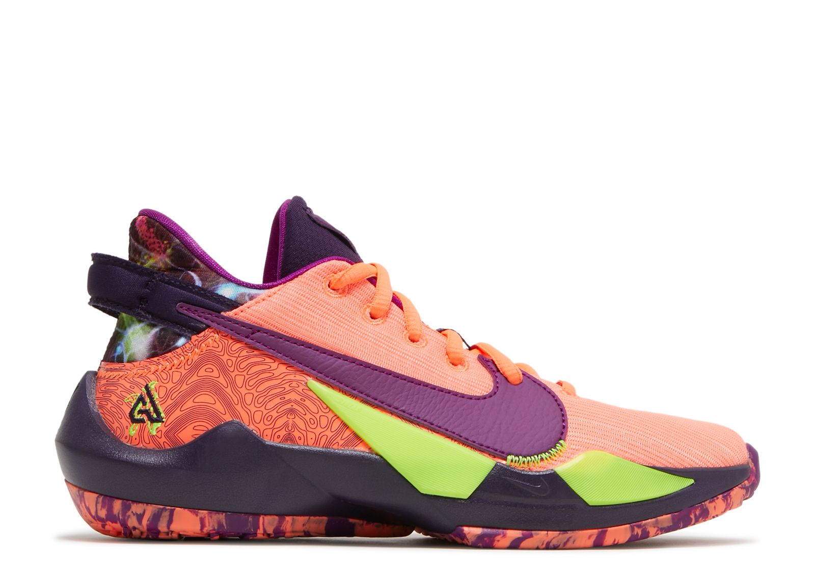 ナイキ メンズ バッシュ Nike Zoom Freak 2 - White/Black/Bright Mango