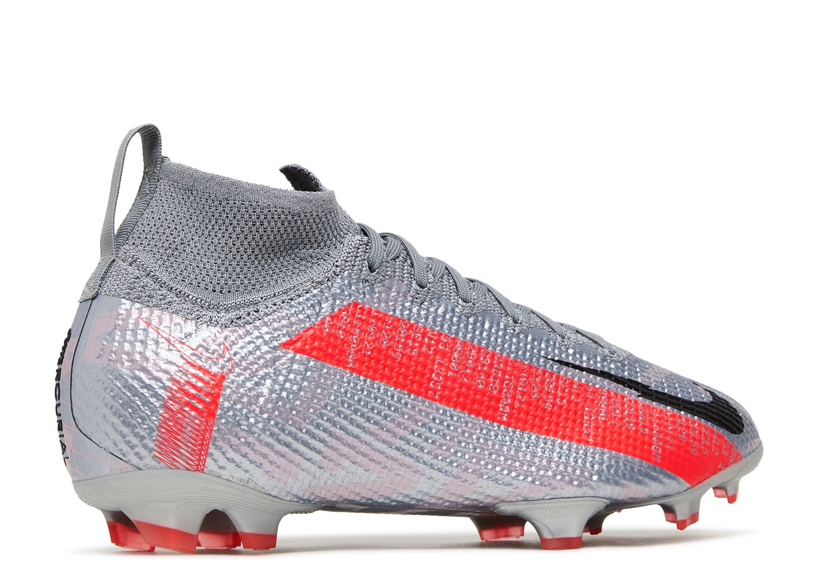 Mercurial Superfly Elite FG GS 'Metallic Grey Crimson' Nike