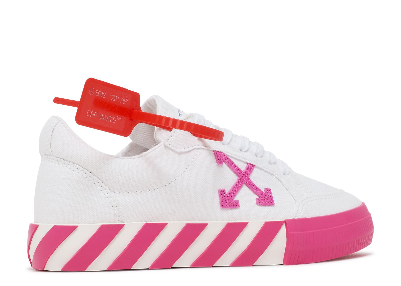 Off White Wmns Arrow Vulcanized Low 'White Fuchsia' - Off White 