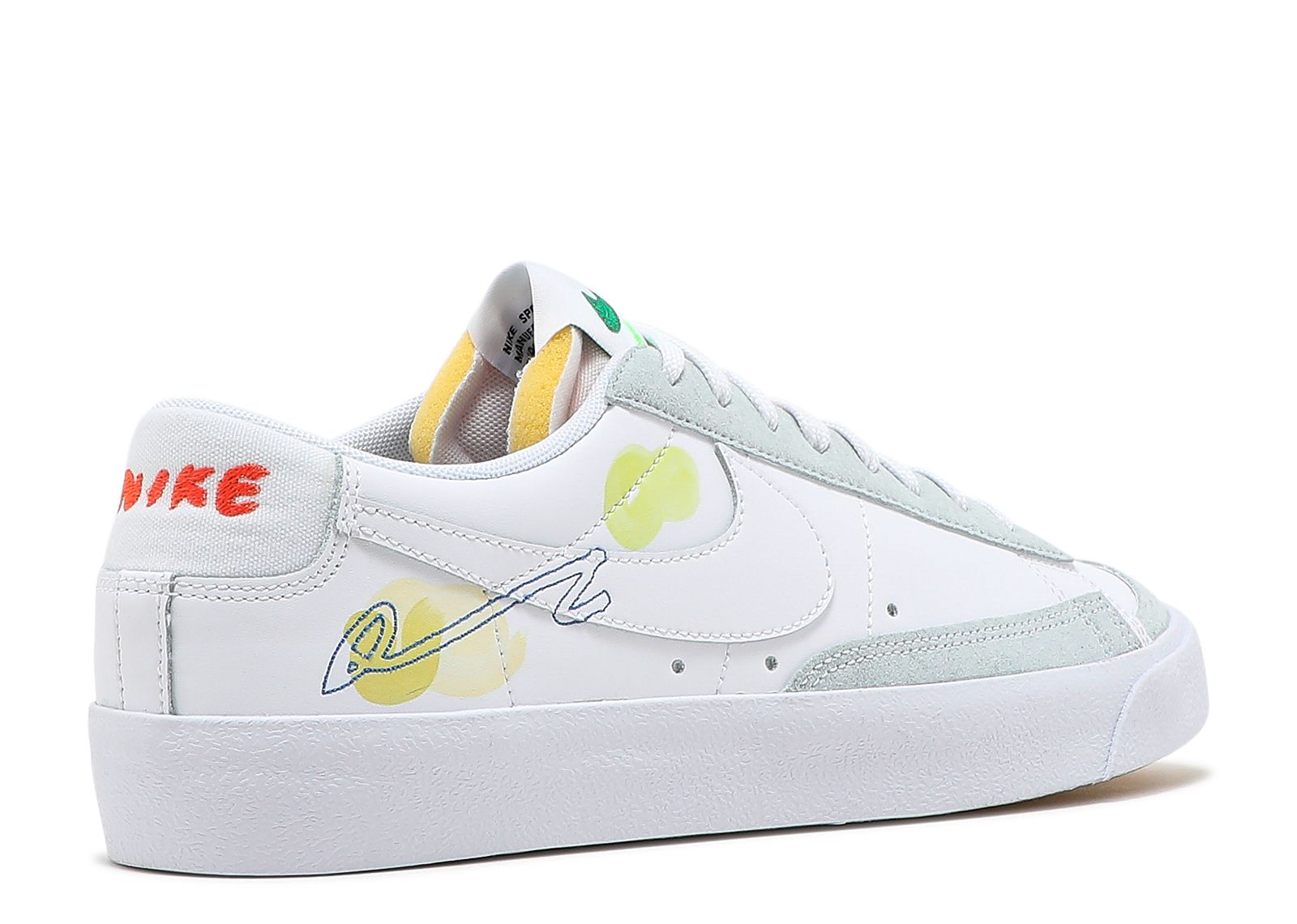 Mayumi Yamase X Blazer Low '77 Flyleather 'Earth Day' - Nike - white