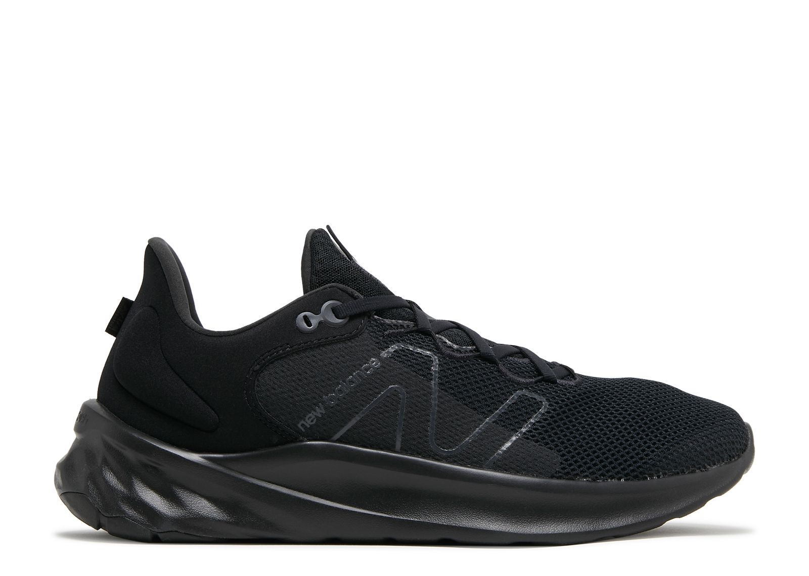 New Balance Fresh Foam Roav v2 Mens Sz 9.5 Black Athletic Running Shoes MROAVSK2 New Balance Fresh Foam Roav V2 Low Black for Sale  main image 3