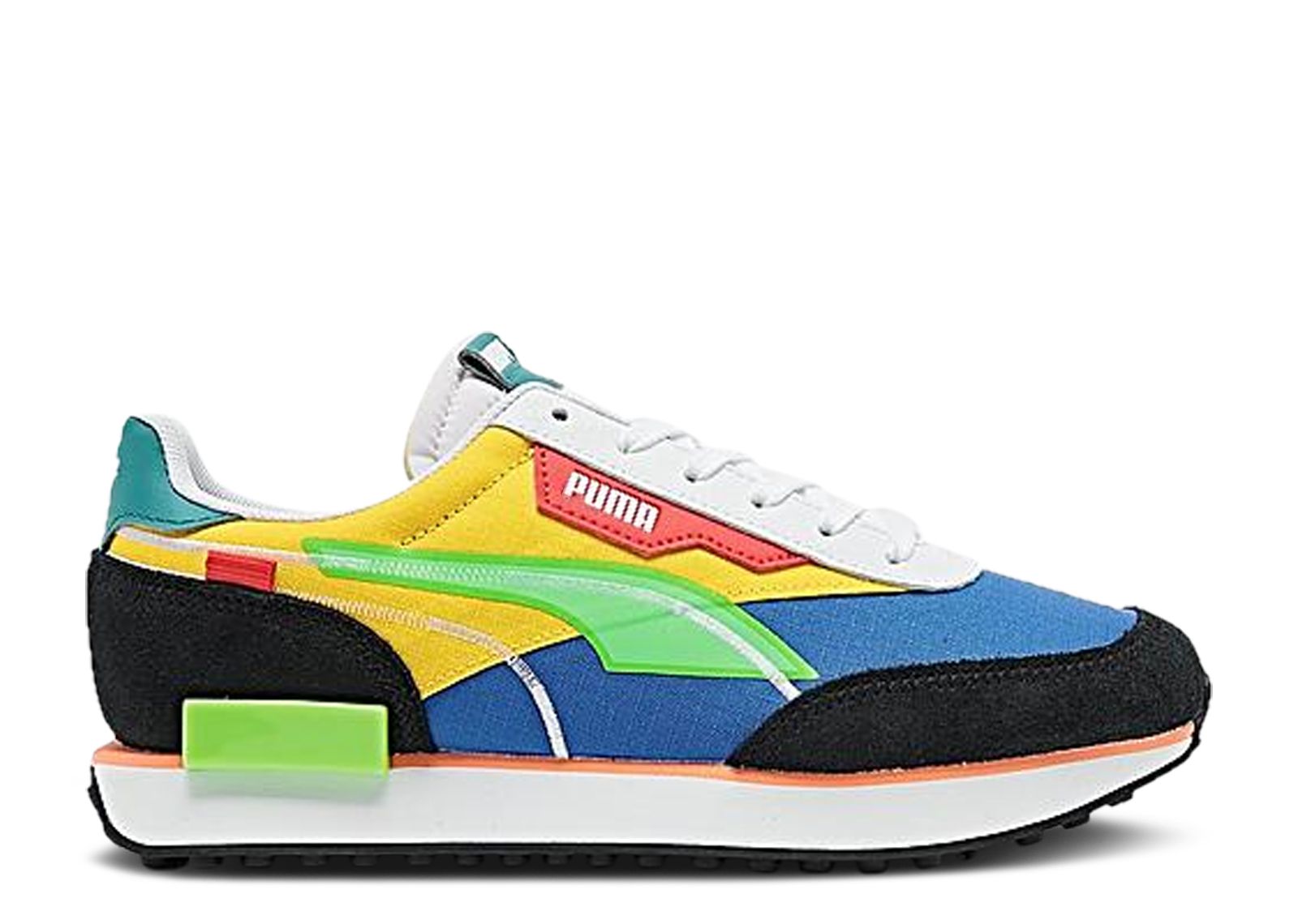 Future Rider Twofold Big Kid Blue Yellow Puma 3016 08 Black Yellow Blue Flight Club