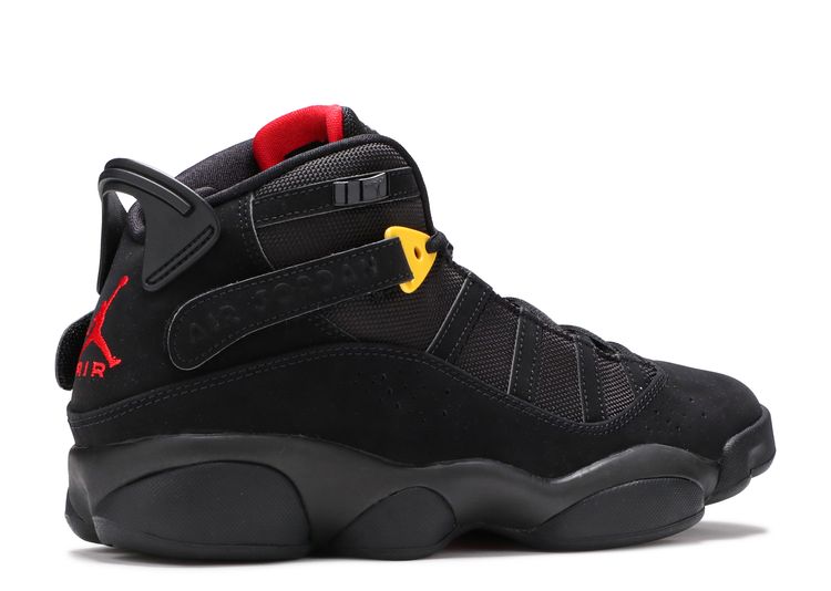 black and red air jordan 6