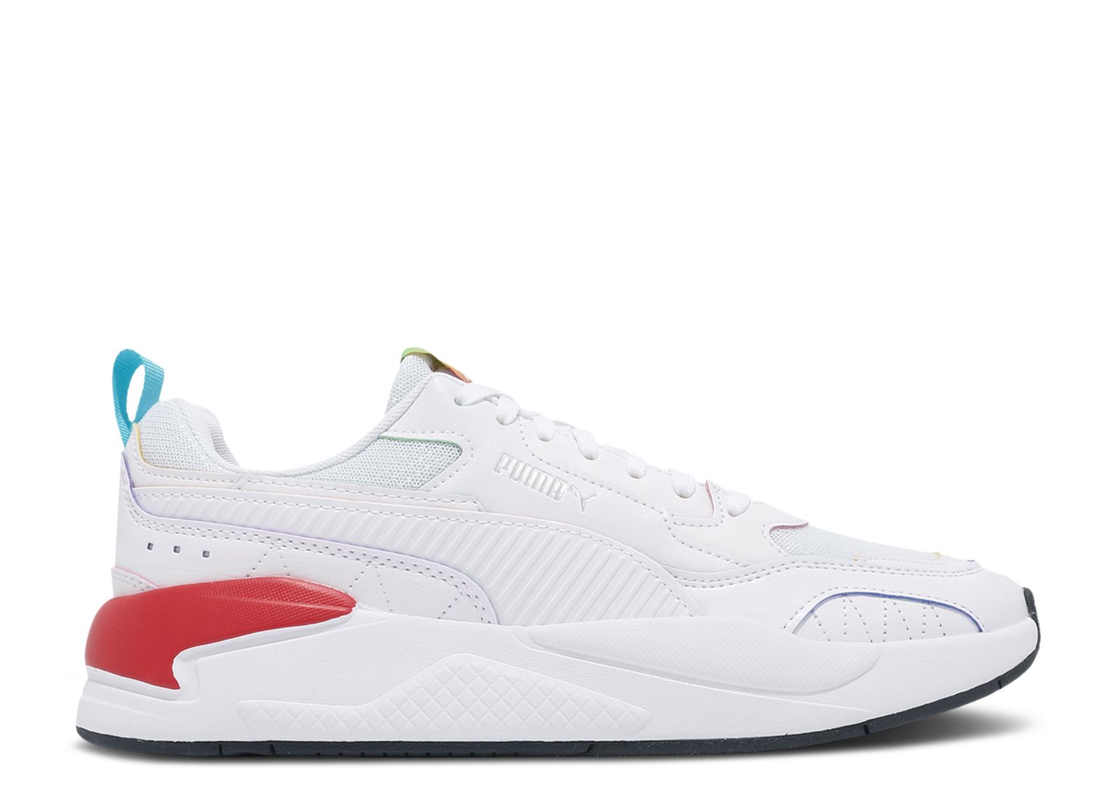 X Ray 2 Square 'Rainbow White' - Puma - 368856 01 - white/white/blue/poppy  red | Flight Club