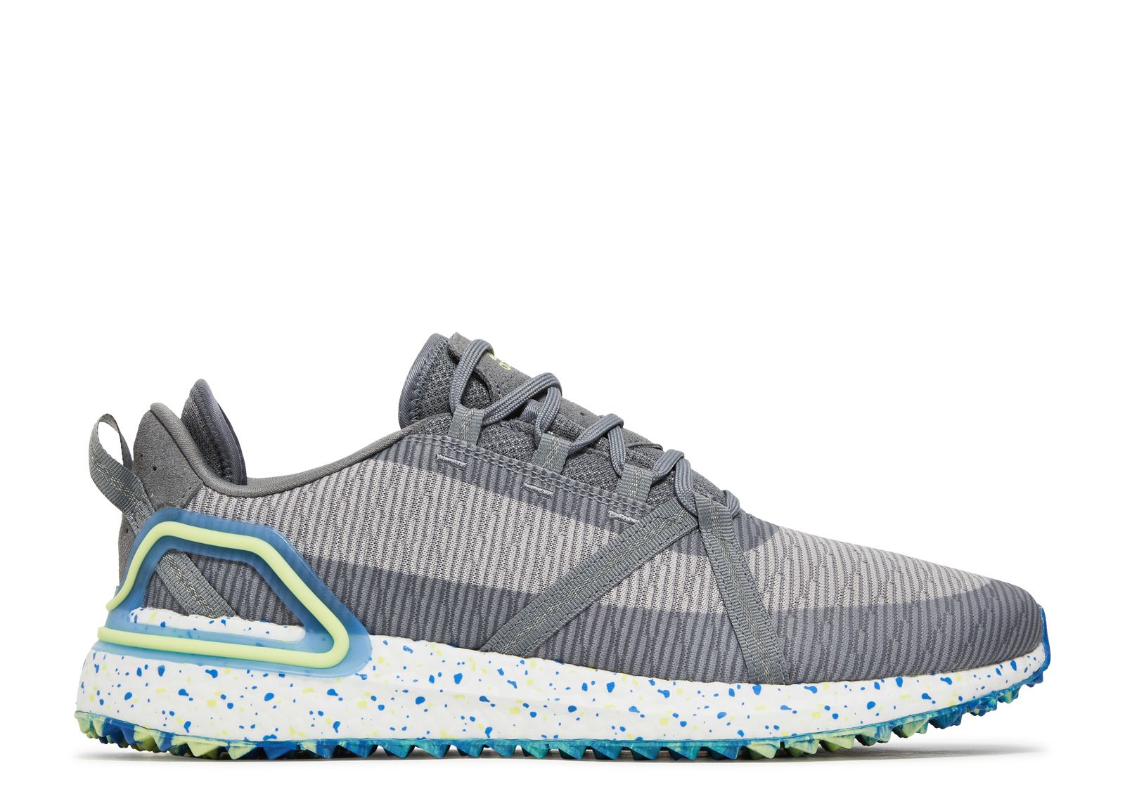 adidas Men's Solarthon Golf Shoes 9.5 Grey Three Pulse Yellow Grey Two