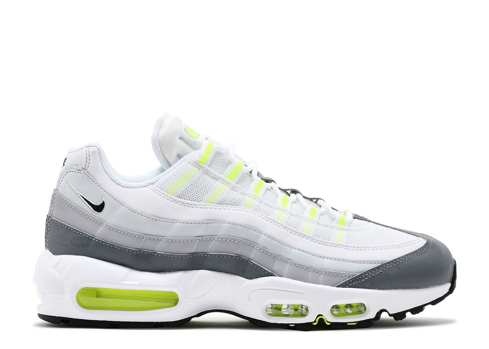 white and neon air max