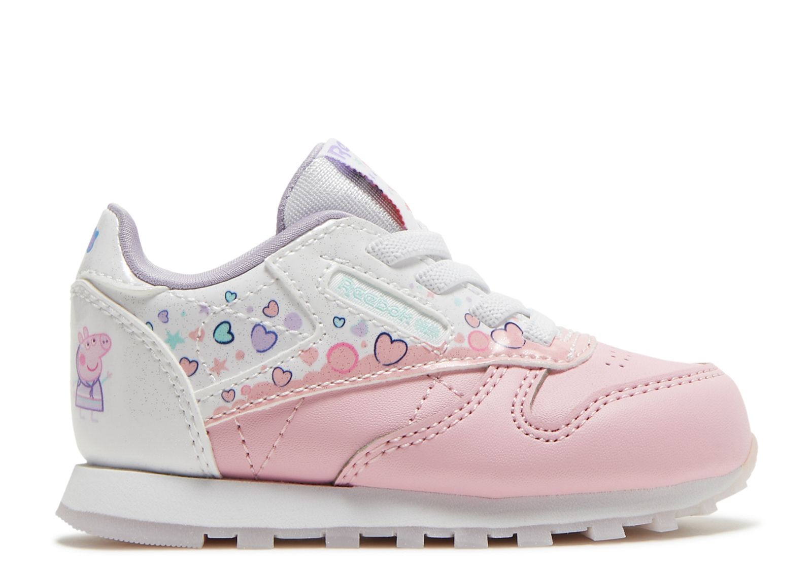 Peppa Pig x Classic Leather Toddler 'Bubbles and Hearts'