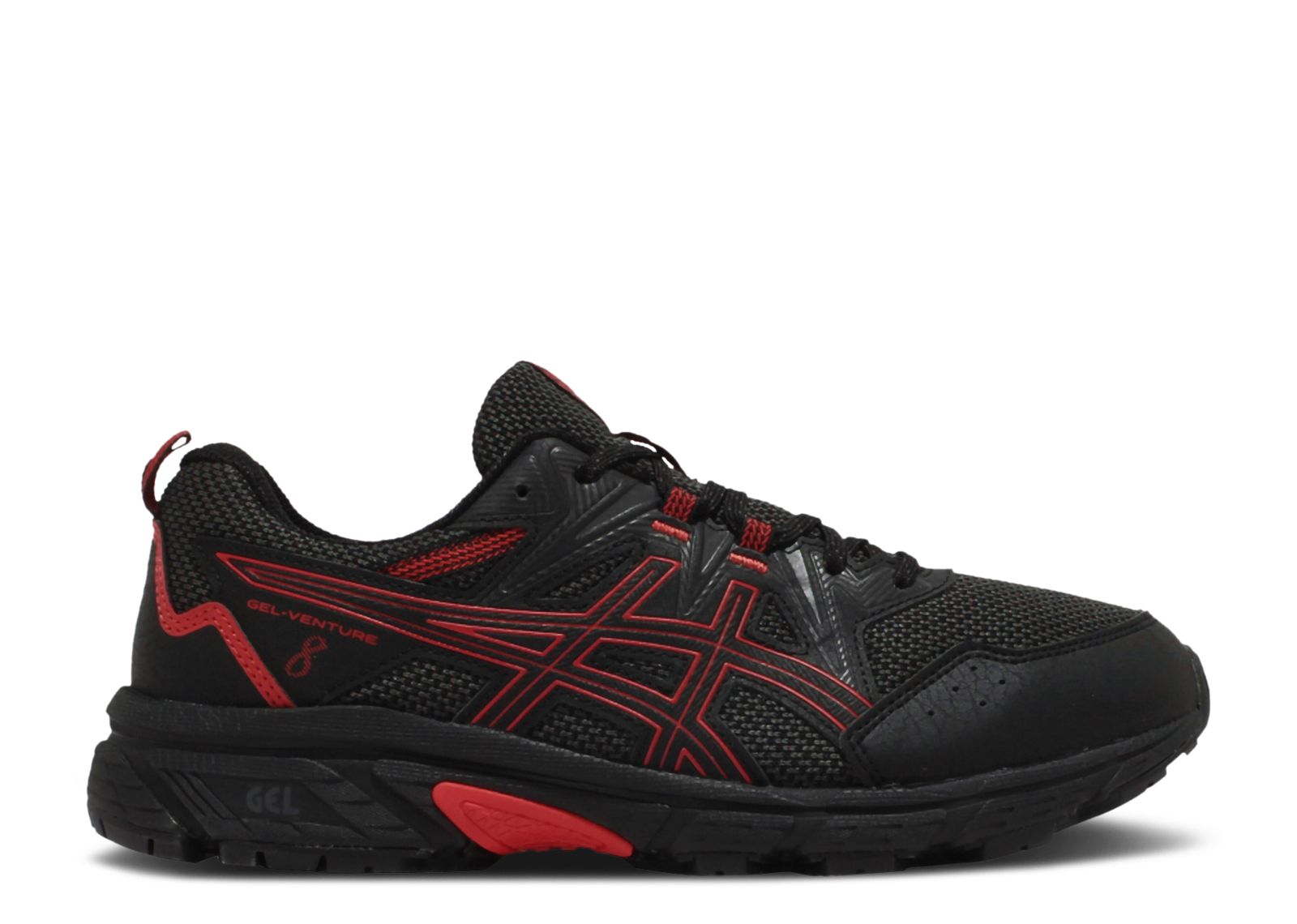 Gel Venture 8 4E Wide 'Black Eletric Red'