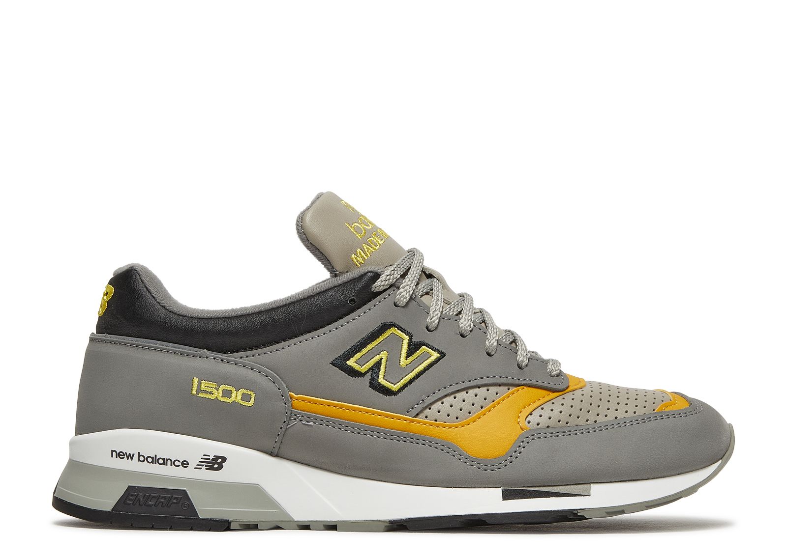 靴 New Balance M1500GGY made in England New Balance 1500 Made In England 'Grey Yellow' - New Balance