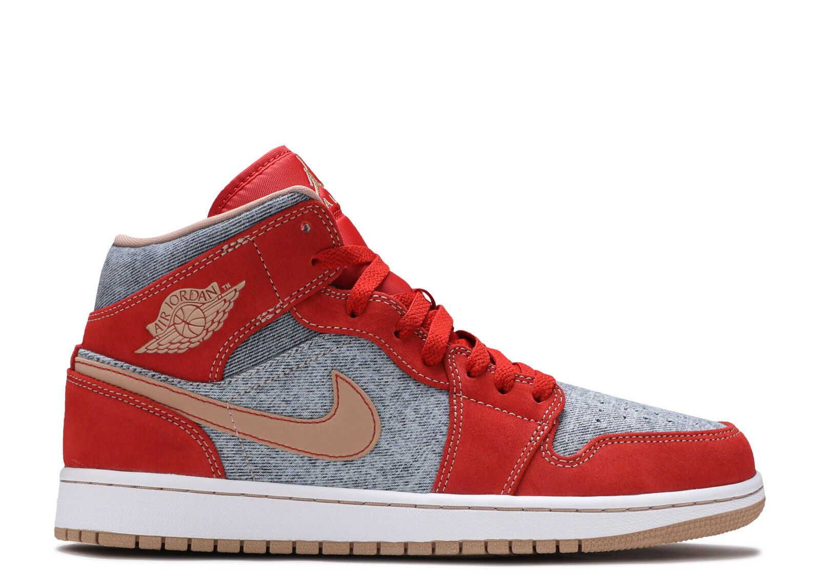 Jordan 1 Mid 'Denim Red'