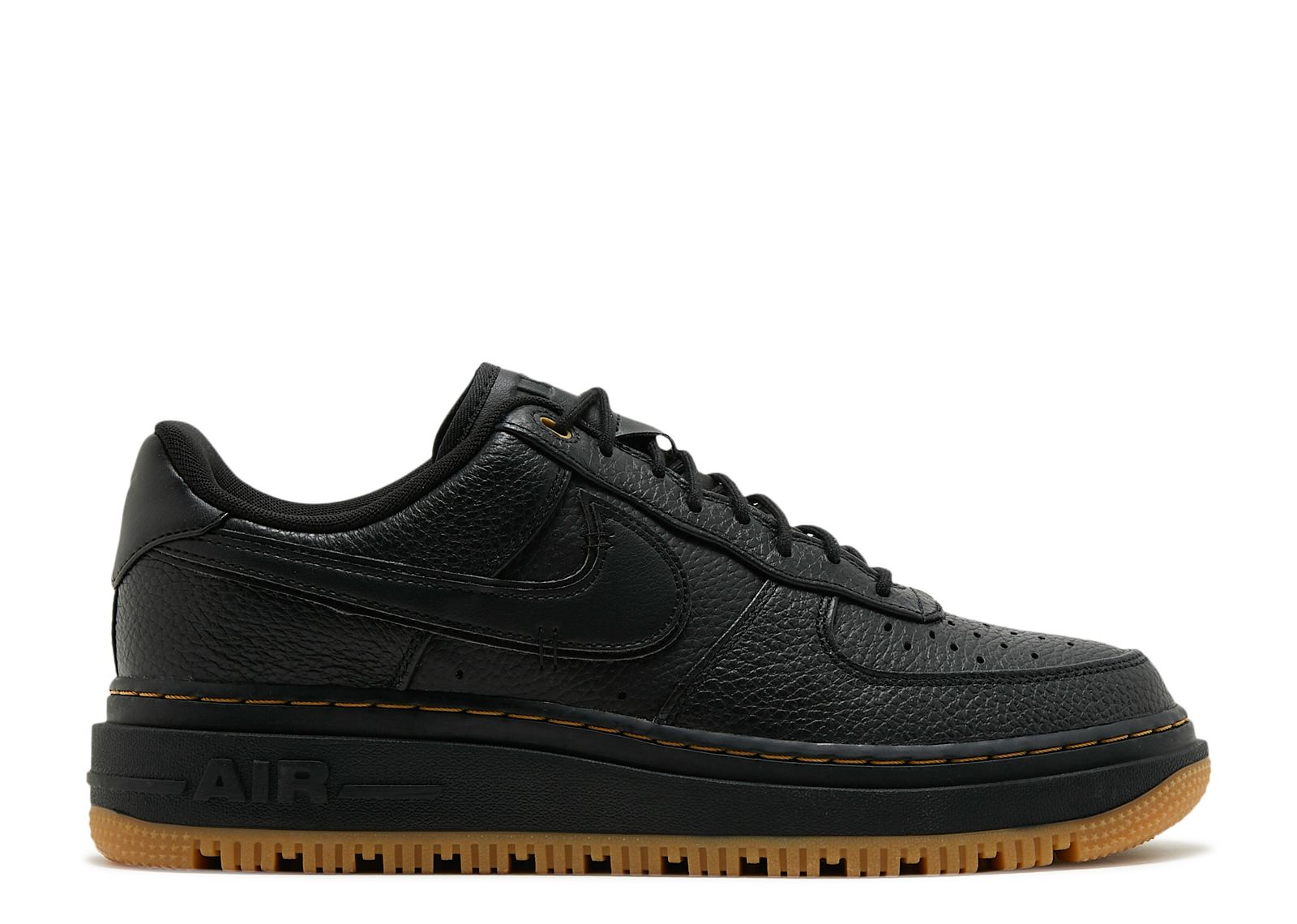 air force 1 black gum sole
