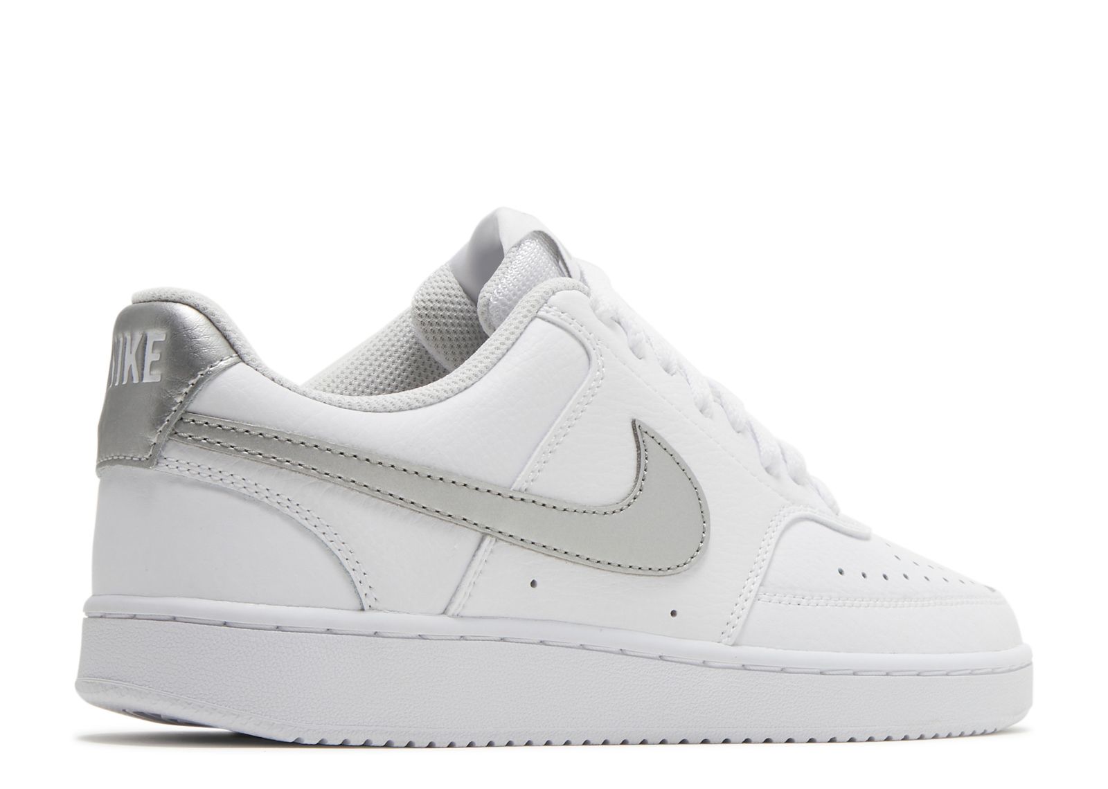 Wmns Court Vision Low White Metallic Silver Nike CD5434 111