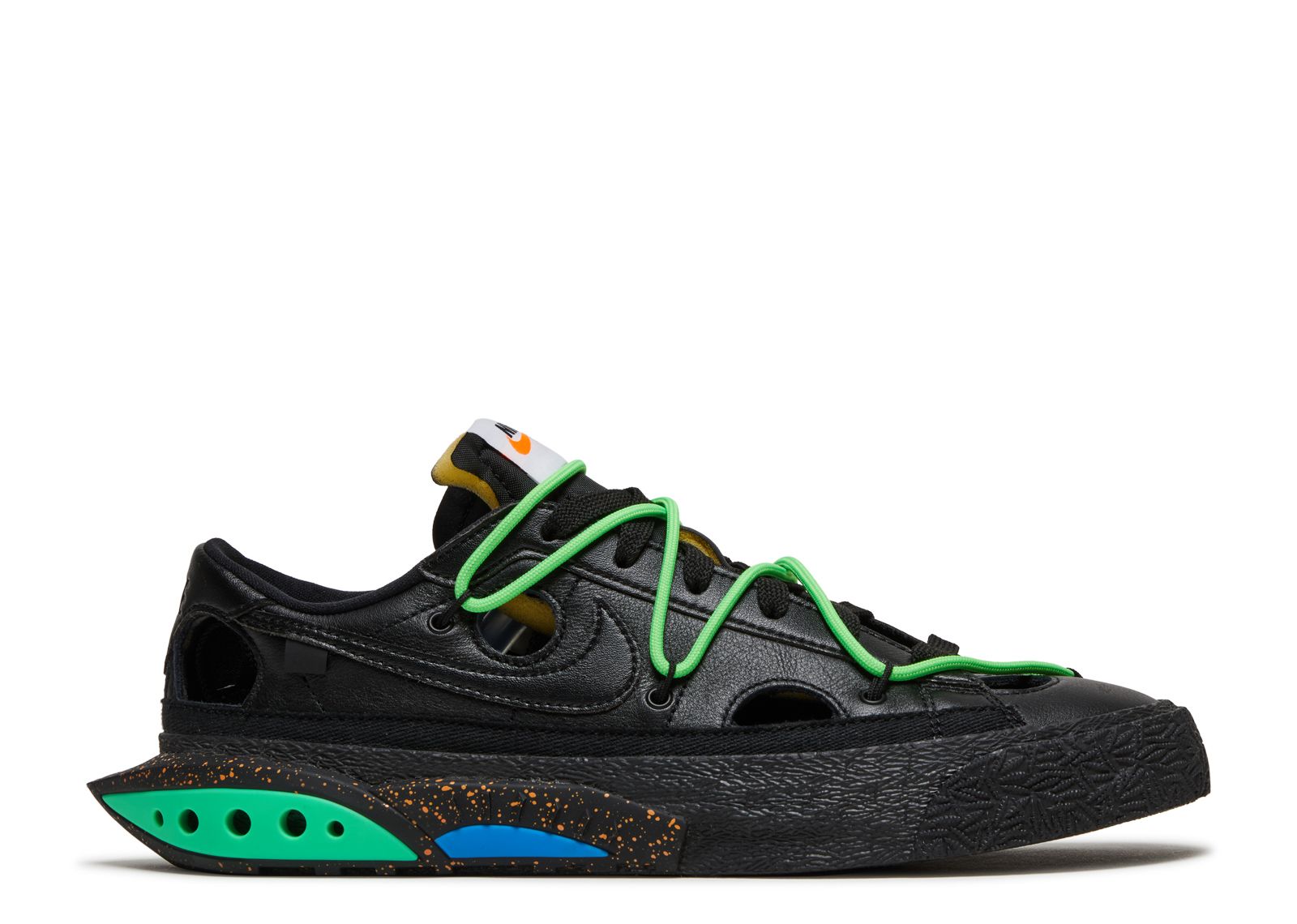 Off White X Blazer Low 'Black' - Nike - DH7863 001 - black/black/electro  green | Flight Club