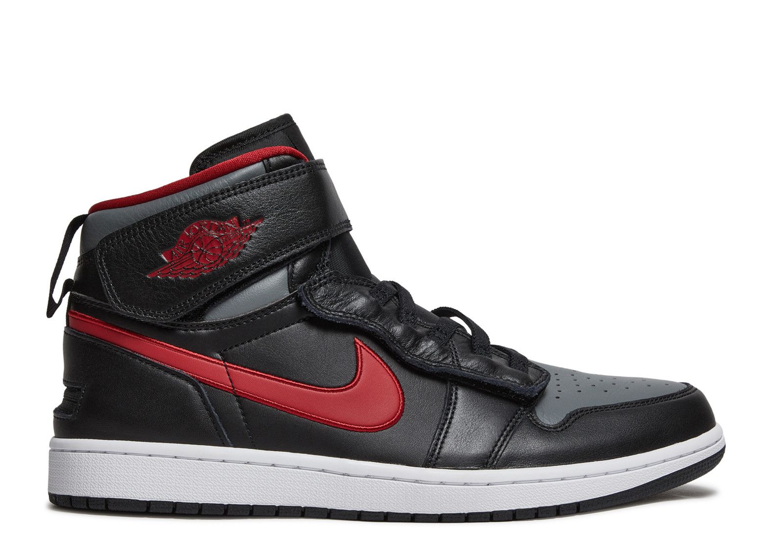 Jordan 1 High FlyEase 'Smoke Grey Gym Red'