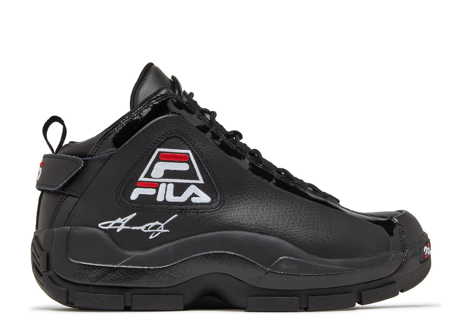 Grant Hill 2 25th Anniversary Black Fila 1BM01374 014 black white red Flight Club