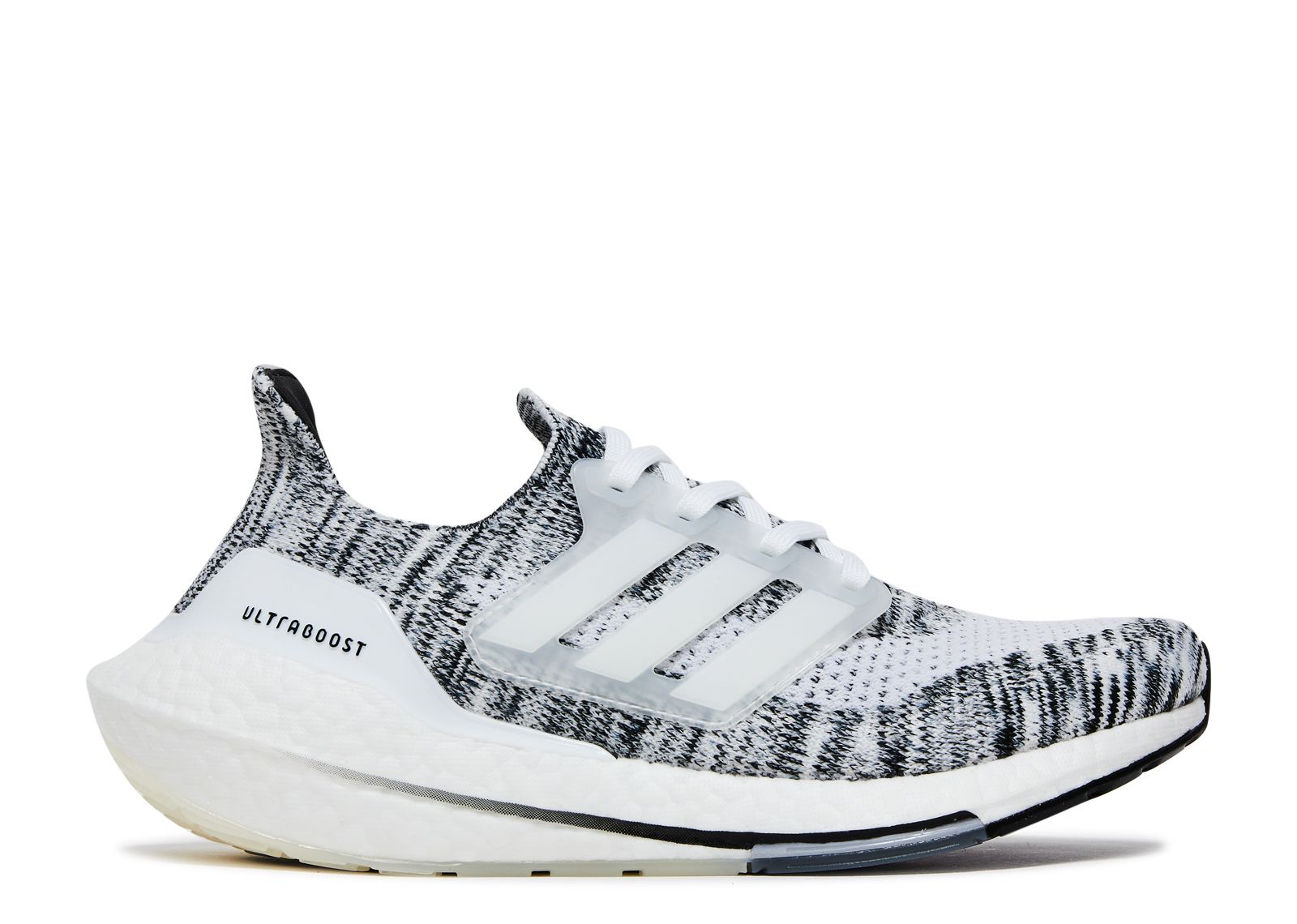 adidas Ultraboost 21 Oreo Women's Running Shoes, White/Black, Size: 7
