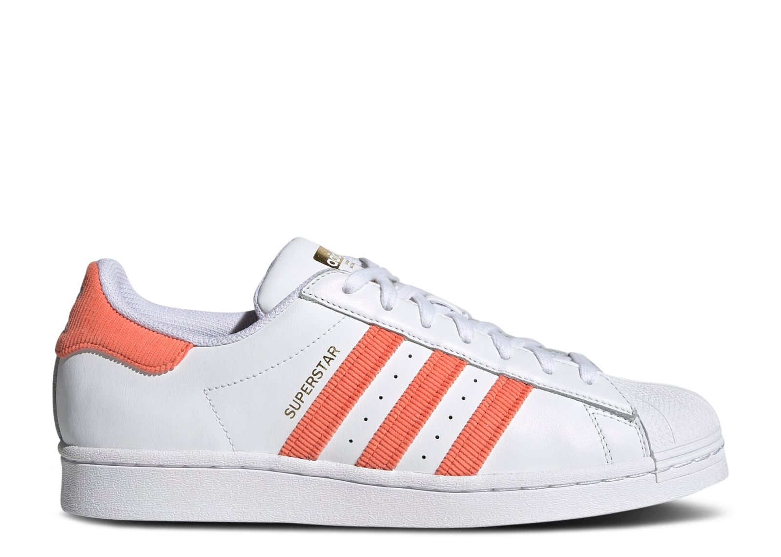 Adidas Superstar Shoes Men s True Orange Cloud White Gold 9