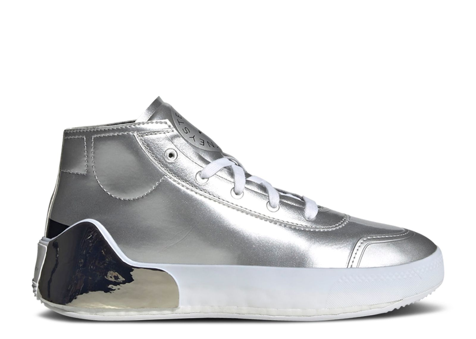 Stella McCartney X Wmns Treino Mid 'Silver Metallic' - Adidas - H00019 -  silver metallic/silver metallic/core black | Flight Club