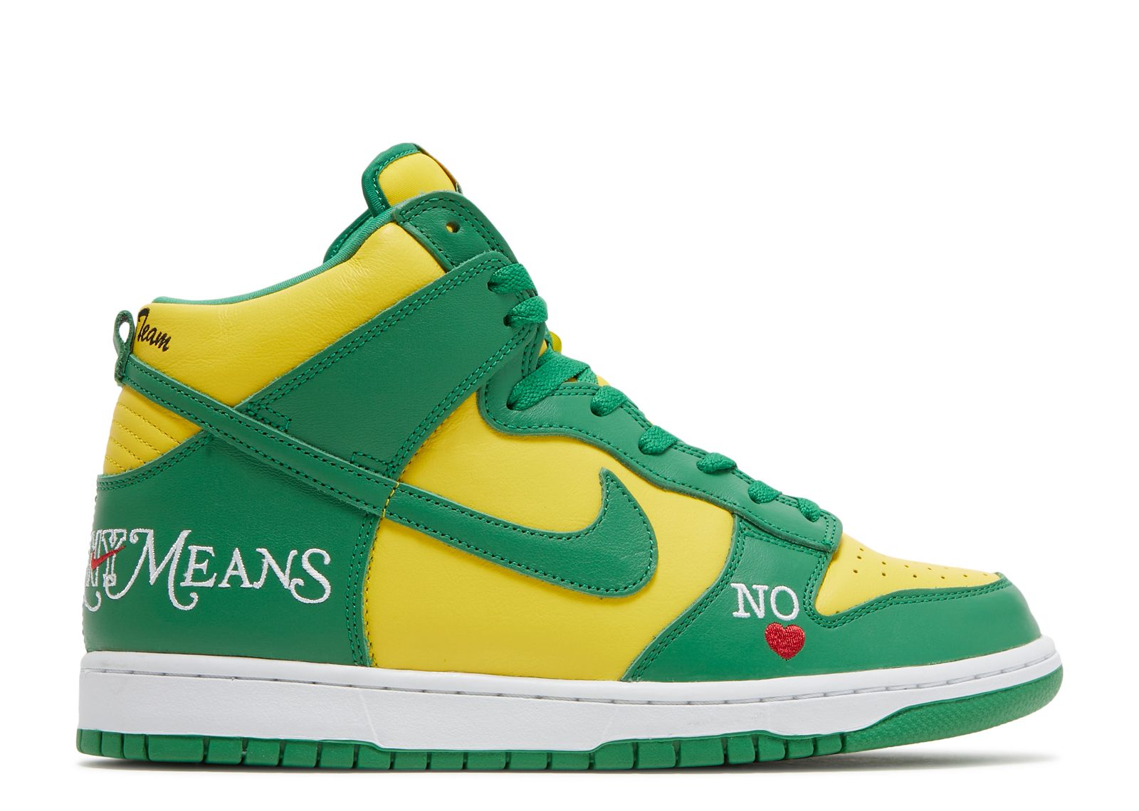 Nike Dunk High Yellow/Green/White Shoes sz. 9 317982-731 Brasil/Sonics
