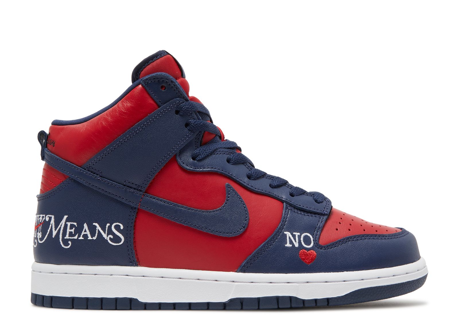 Supreme X Dunk High SB 'By Any Means Red Navy' - Nike - DN3741 600