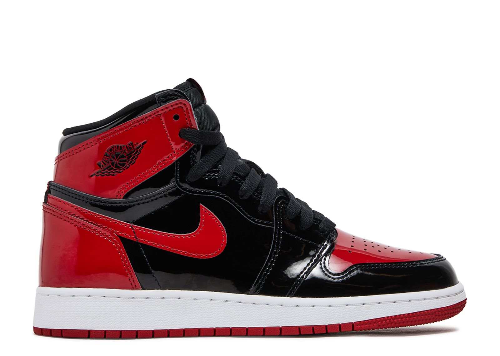 red and black high top nikes