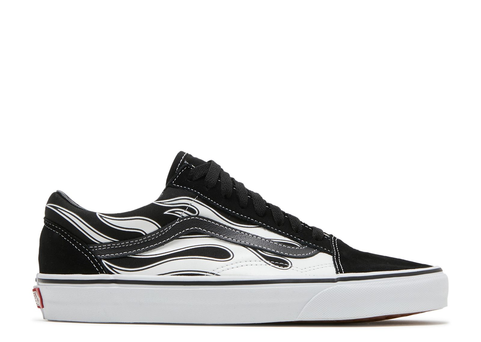 Old Skool 'Flame - Black White'