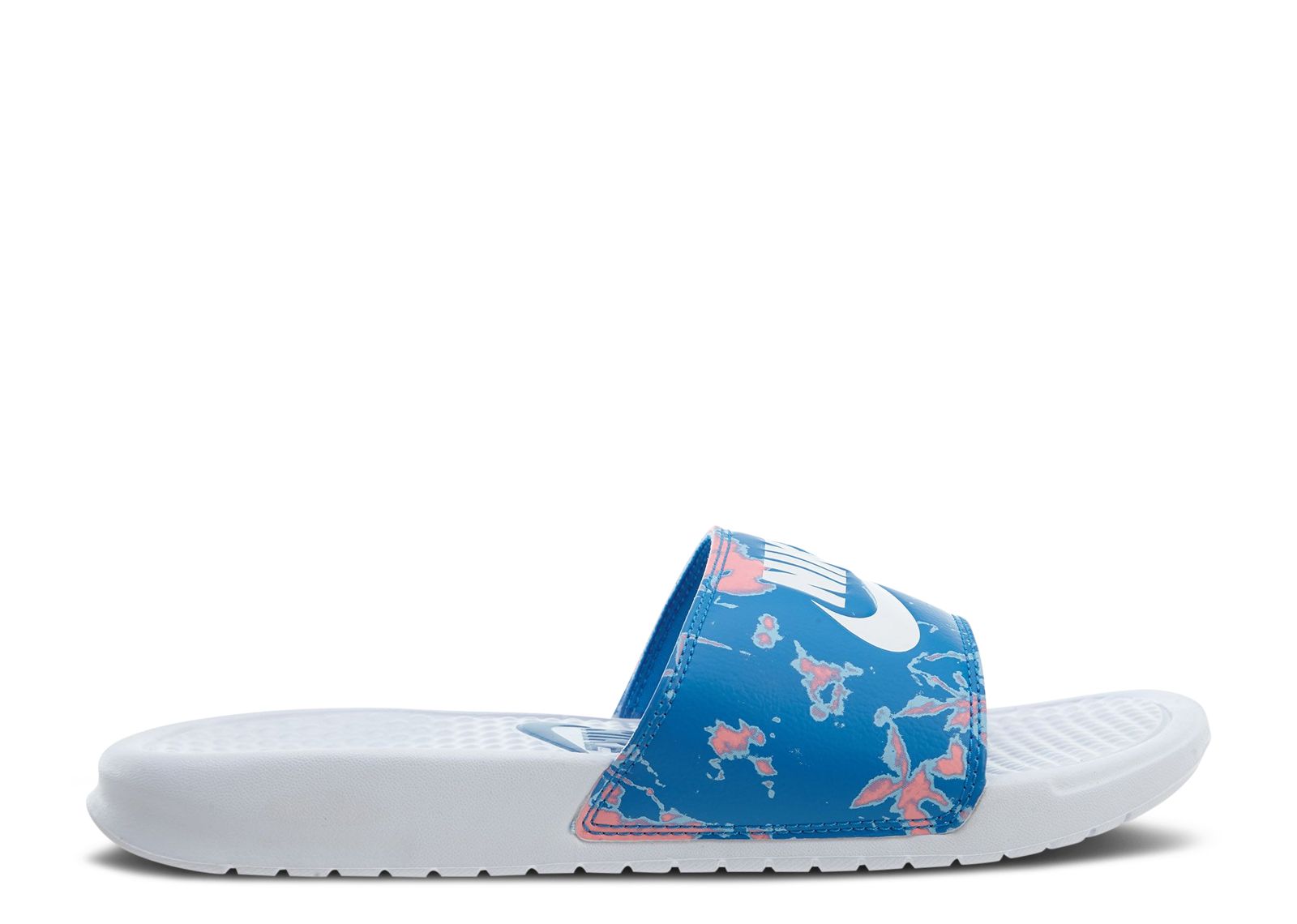 Wmns Benassi JDI Print Slide Coral Nebula Blue Camo