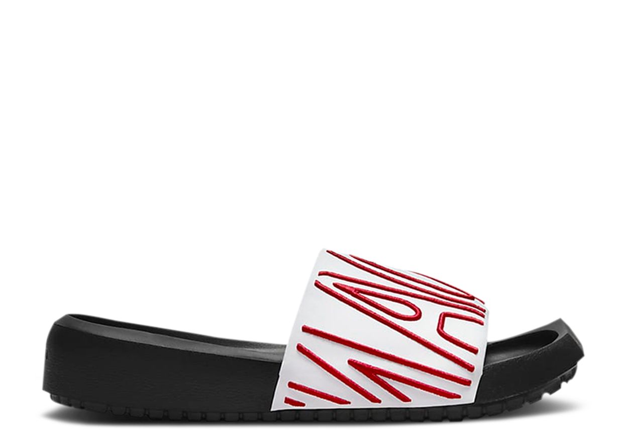 Wmns Jordan Nola Slide 'White Black Gym Red'