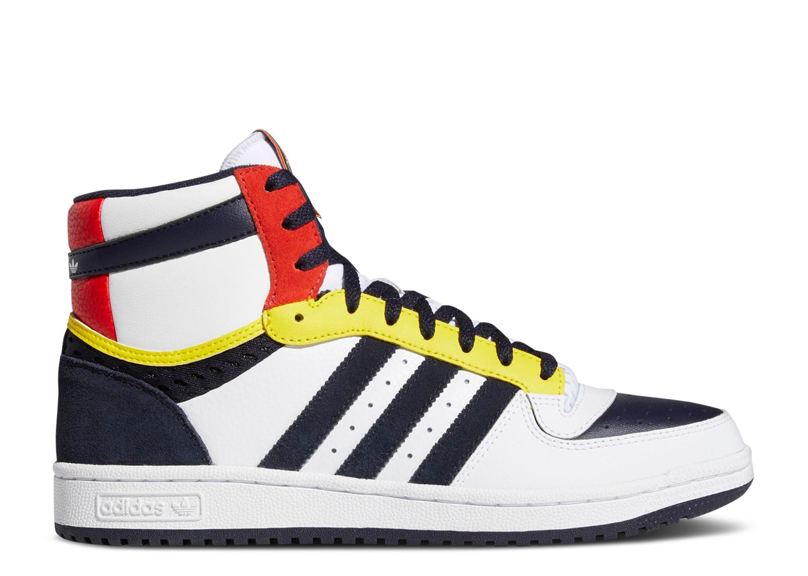 Wmns Top Ten High 'White Maroon Green' - Adidas - FZ3603