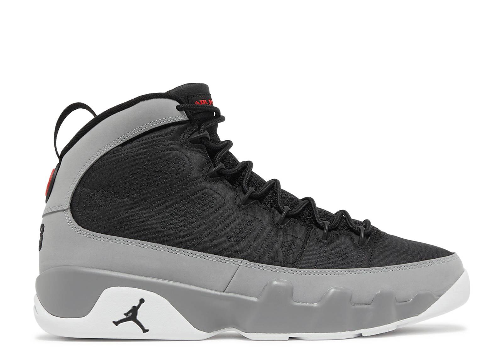 grey and black jordan 9